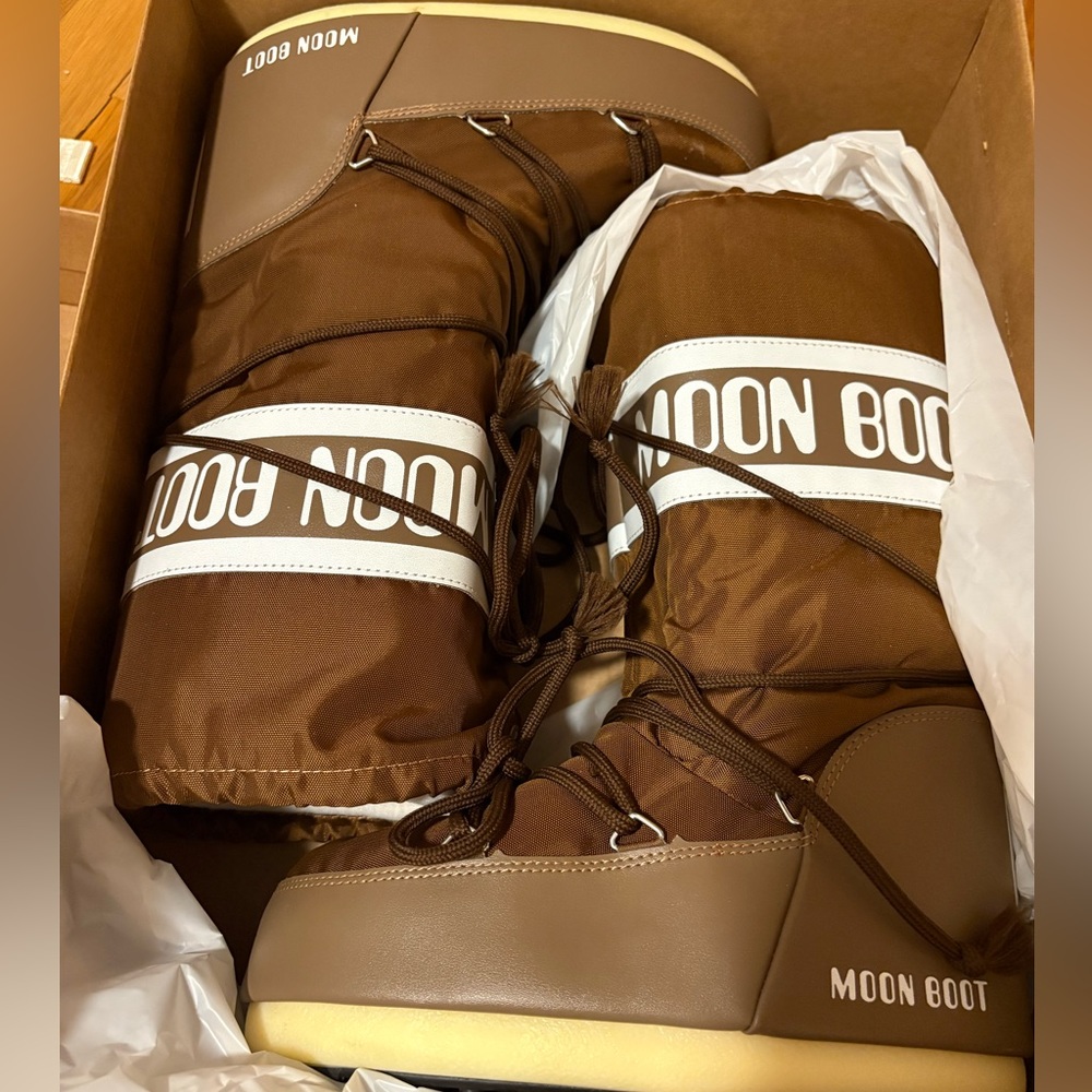 MOON BOOT Brown Icon Nylon Boots